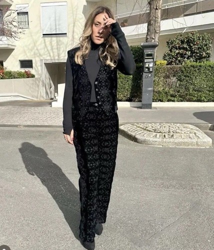 Bnwt zara black embroidered - zara,