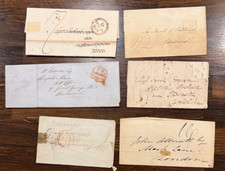 GB 1800s Pre Stamp Covers x 6