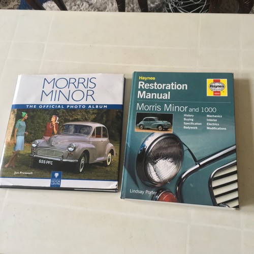 Two morris minor hardback - two,