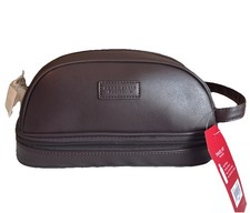 Perry Ellis Brown Leather Zip