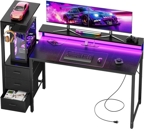 Gaming desk with led - with,