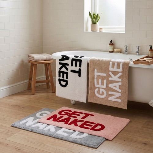 Get naked bath - mat, slogan
