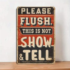 Vintage Flush Sign Aluminum