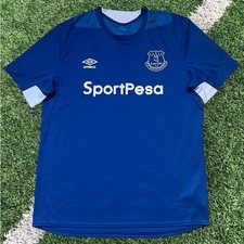 Umbro Everton Football Shirt Blue Training Top Jersey 2017/18 Men's XL