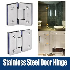 2X Glass Door Hinge Bathroom
