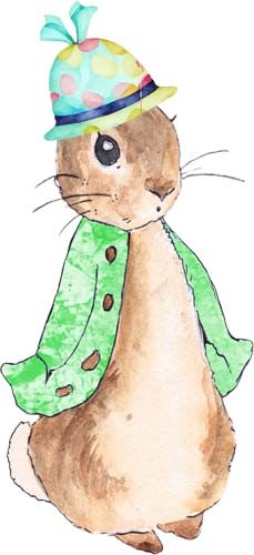 Peter rabbit watercolour - rabbit, wall