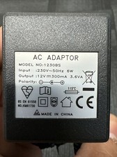 Ac Adaptor 230v~50Hz 6w 12v —300ma 3.6va Brand New Boxed