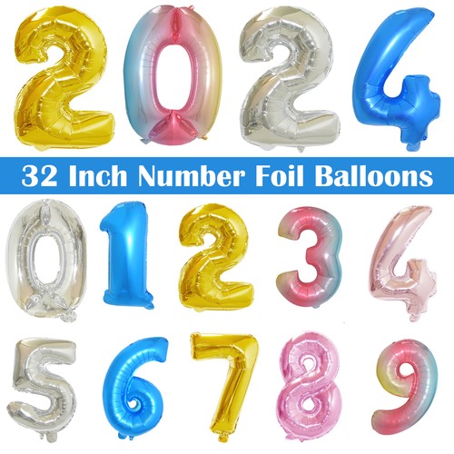 Inch number balloons - number, helium
