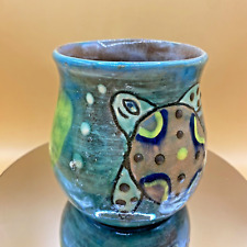 VTG Studio Pottery Sea Turtle Stoneware Pottery Coffee Mug Green Tea Cup Art Gif