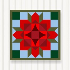 Barn Quilt Square, 8 Sizes, Outdoor & Indoor Wall Art, Home Decor, BQ112