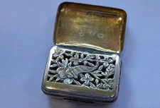 Antique Sterling Silver Vinaigrette 1818 John Shaw Birmingham Quality Gilt