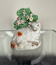 18th Century Miniature Derby Figure, Sheep w/ Bocage c1765