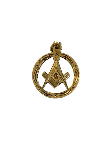 9ct vintage masonic pendant - , /