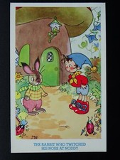 Child's Greeting NODDY & THE RABBIT WHO TWITCHED - Old Postcard by J. Salmon