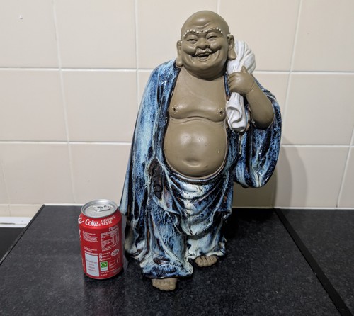 Large ceramic happy - ceramic, buddha