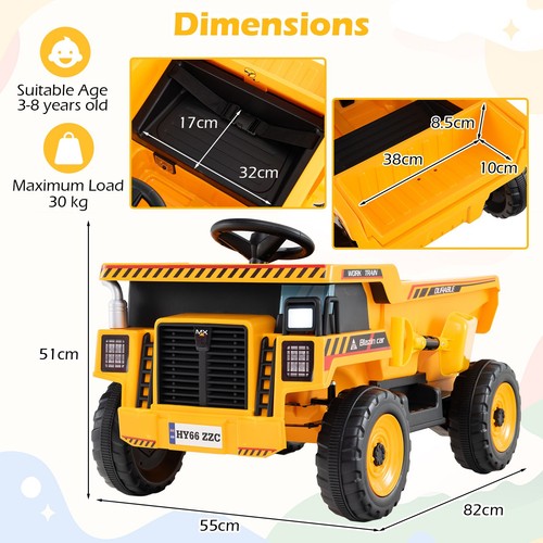 24v ride dump truck - 24v,