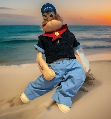 Popeye large 1960s 70s - popeye, figure