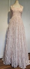 COAST dress sz 12 £225 pink evening long wedding Guest Prom Tulle Sequin Maxi 