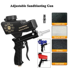 Handheld Portable Media Spot Sand Blaster Gun Air Gravity Feed Rust Remover Kit