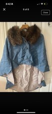 Women Blue Tweed Cape