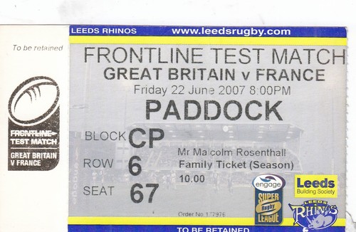 Ticket great britain v - great,