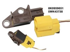 5WK43738 Audi A4 A5 A6 S6 C6 Q7 8T Front Impact Crash Sensor + Plug 8K0959651