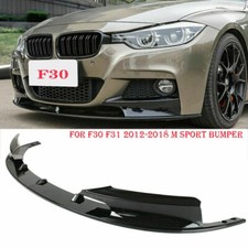 FRONT SPLITTER LIP SPOILER GLOSS BLACK FOR BMW 3 SERIES F30 F31 M SPORT 12-2018