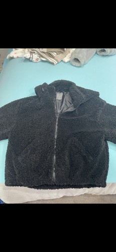 Black teddy bear style - black, jacket