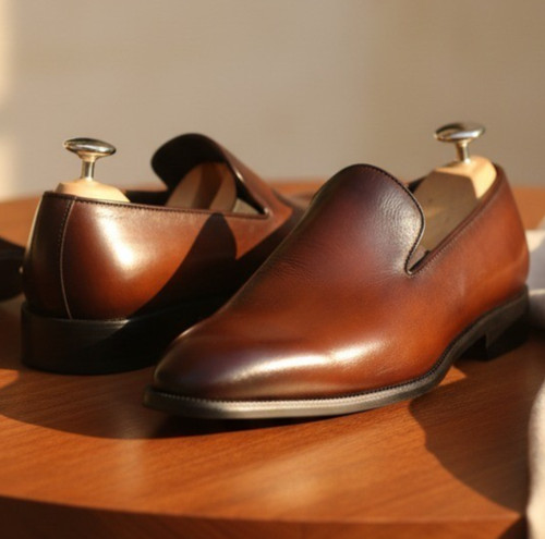 Handmade leather loafers - handmade,