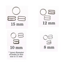 8, 10, 12mm Metal Bra Strap