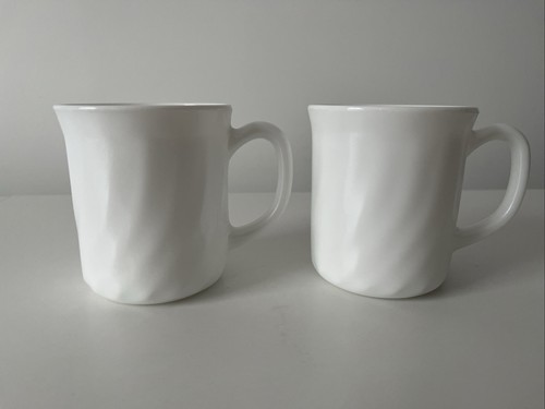 White arcopal mugs - -,