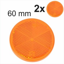 2x 60mm Self-Adhesive Amber