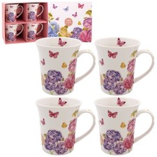 SET OF 4 FINE CHINA MUGS
