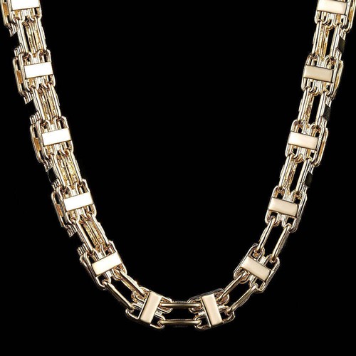 Unisex 18ct gold cage chain - unisex,