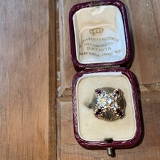 9ct Unusual  DIAMOND AND RUBY