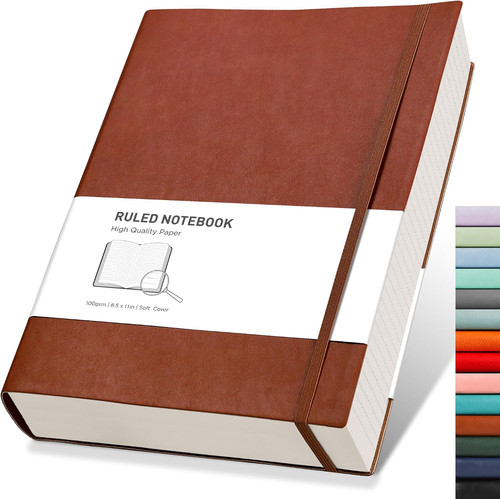 Lined notebook leather - lined, notebook,