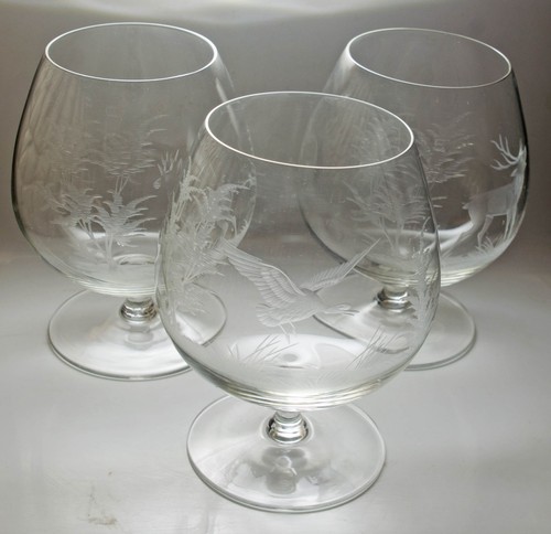 Trio engraved fine - fine, crystal
