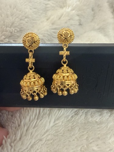 22k pure gold jumka - 22k,