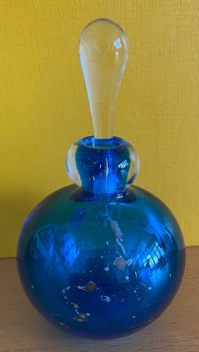Blue mdina glass - glass, perfume