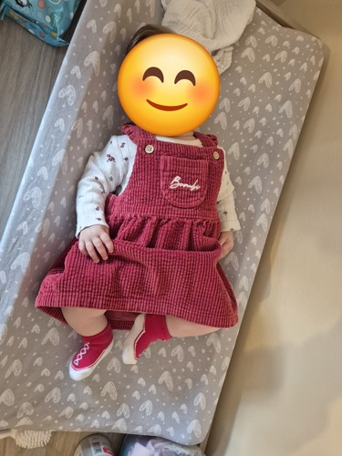 Red bambi pinafore dress - red,