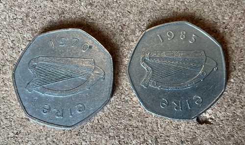 Ireland 50p coins - 50p, &