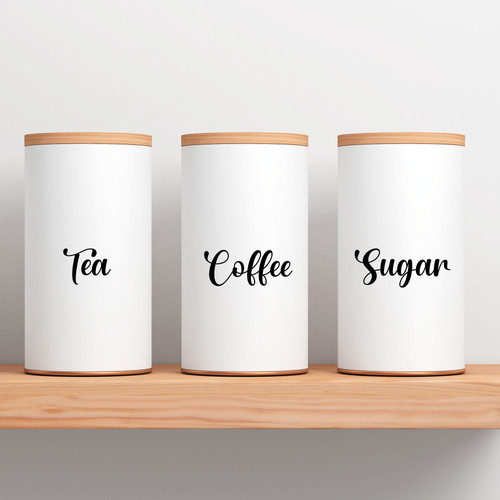 Tea coffee sugar jar - &,