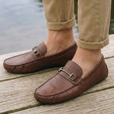 Mens Leather Loafers Slip On