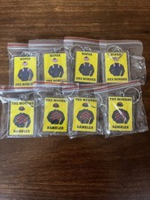 8 jockey colours key rings
