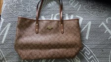 Coach Large Brown Leather Tote Bag