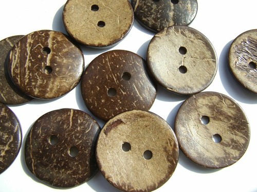 Natural coconut shell - shell, button