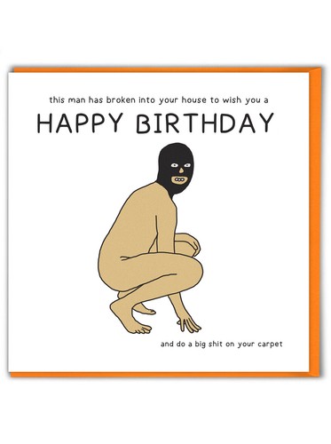 Rude birthday card cheeky - rude,