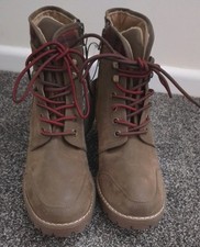 TU Ladies Khaki Tartan Boots