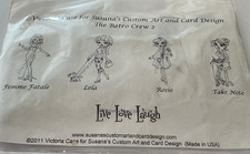 Set of  rubber stamps for card