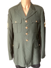 Vintage U.S. Army Staff Sergeant Class A Green Jacket Uniform Coat Airborne 40R